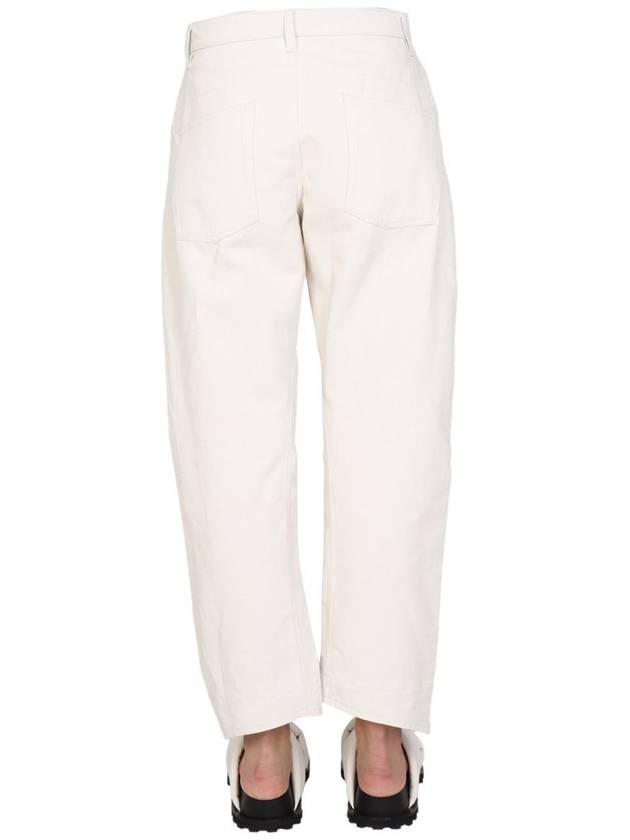 Women's Loose Fit Casual Straight Pants White - JIL SANDER - BALAAN 5