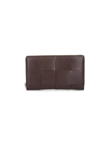 Cassette Zipper Around Long Wallet Brown - BOTTEGA VENETA - BALAAN 1