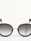 CROISSY oval sunglasses black gold BPS 126A 51 - BALMAIN - BALAAN 2