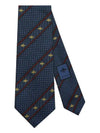 Bee Web Embroider Silk Tie Blue - GUCCI - BALAAN 3