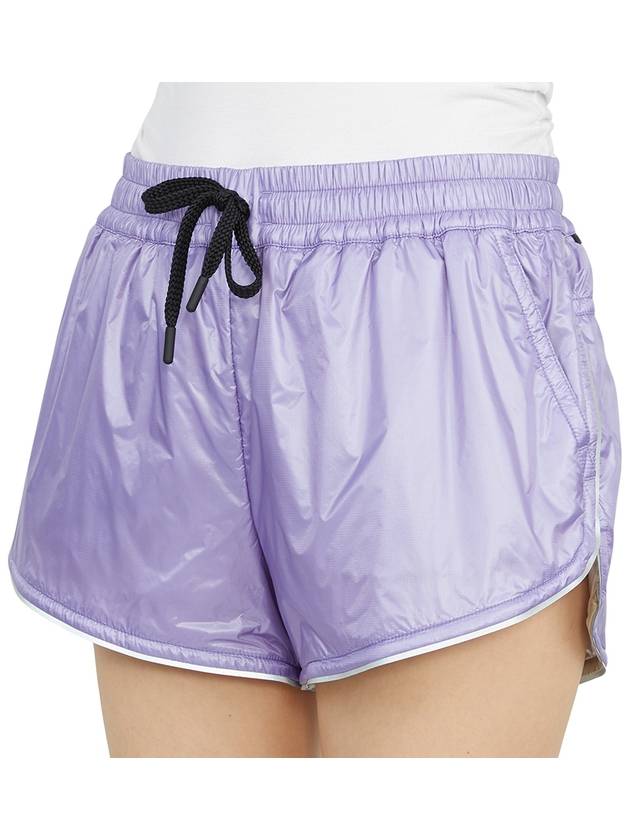 Women's Ripstop Nylon Shorts Purple - MONCLER - BALAAN.