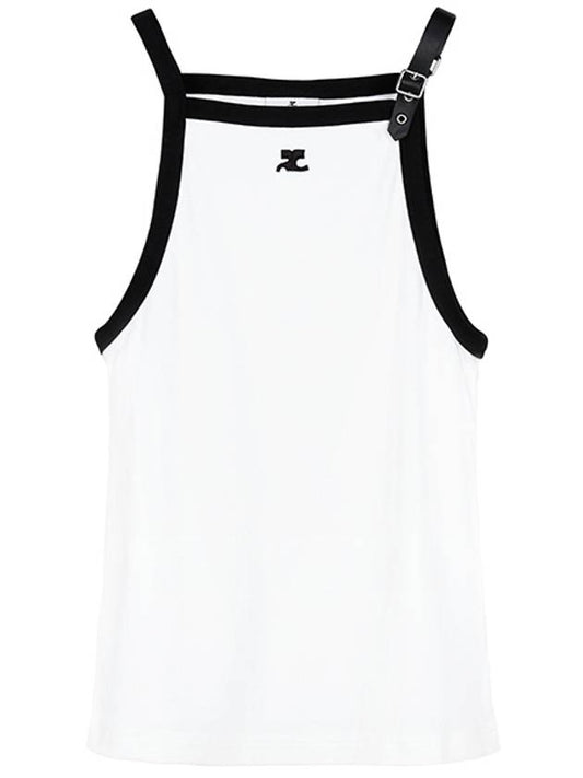 Buckle Contrast Sleeveless White - COURREGES - BALAAN 2