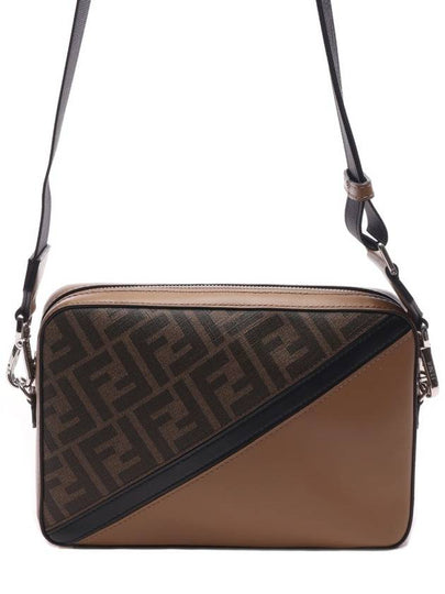 FF Motif Leather Cross Bag Brown - FENDI - BALAAN 2