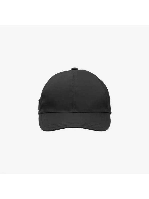 Re-Nylon Triangle Logo Baseball Cap Black - PRADA - BALAAN 2