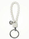 Intrecciato Leather Key Holder White - BOTTEGA VENETA - BALAAN 2