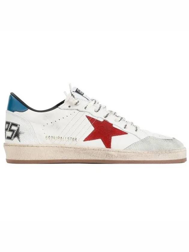 Ball Star Lace-up Leather Low Top Sneakers White - GOLDEN GOOSE - BALAAN 2