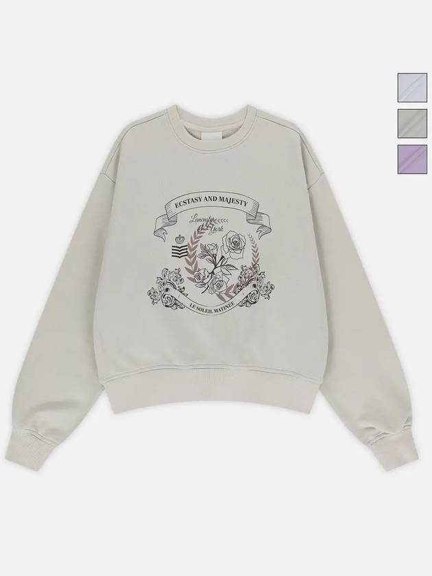 Majestic Bloom Graphic Sweatshirt Greige - LE SOLEIL MATINEE - BALAAN 2