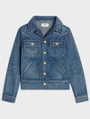 Trucker Denim Jacket Blue - CELINE - BALAAN 2