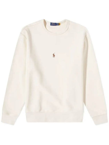 23FW pony embroidery sweatshirt cream 710881507 001 - POLO RALPH LAUREN - BALAAN 1