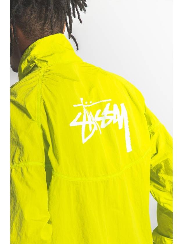 Men's Logo Half Zip Up Nylon Windbreaker Bright Cactus - NIKE - BALAAN 4