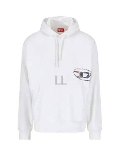 S Macs Hood L4 Loose Logo Hoodie White - DIESEL - BALAAN 2