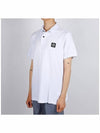 Pique Stretch Cotton Short Sleeve Polo Shirt White - STONE ISLAND - BALAAN 3