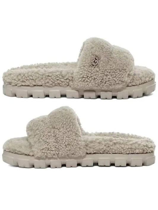 Cosetta Curly Fur Slippers Gray - UGG - BALAAN.