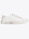 Women's Malibu Canvas Low Top Sneakers White - SAINT LAURENT - BALAAN 2