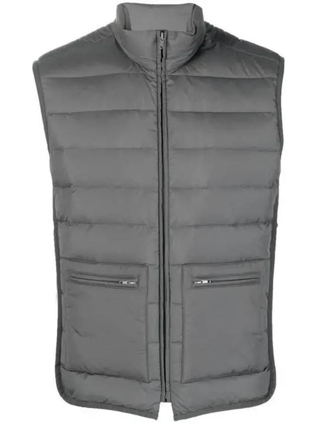 RWB Tab Zip-Up Pocket Vest Dick Grey - THOM BROWNE - BALAAN 1