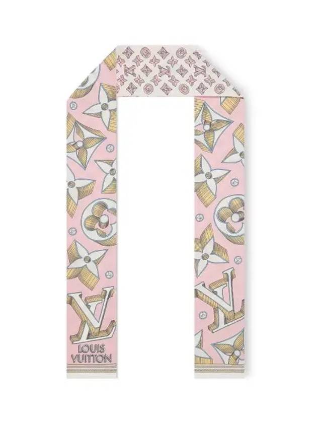 Ultimate 3D Monogram Scarf Rose - LOUIS VUITTON - BALAAN 2