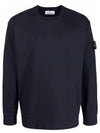 Waffen Patch Garment Dyed Heavy Cotton Sweatshirt Navy - STONE ISLAND - BALAAN 2