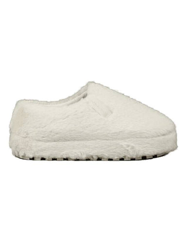 Jeans Faux Fur Slippers Ivory - CALVIN KLEIN - BALAAN 1