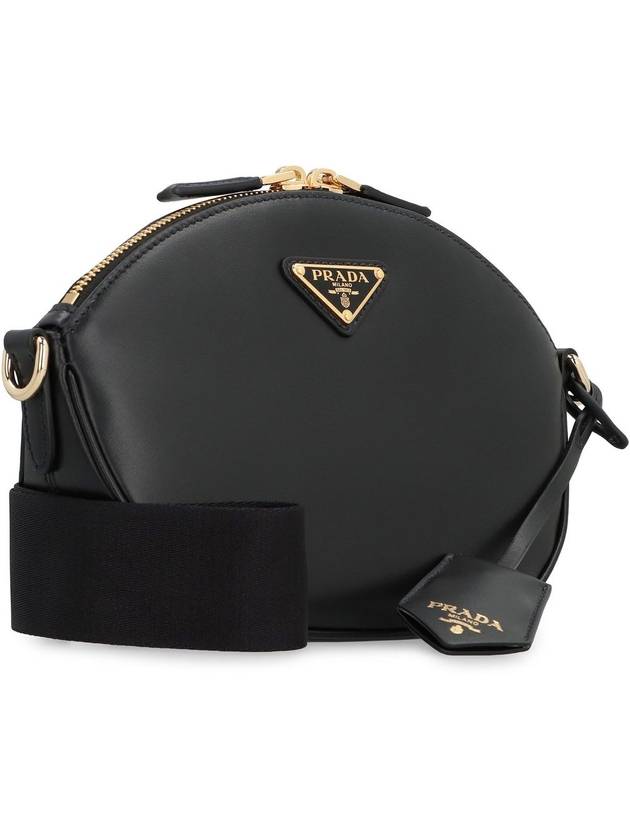 Leather Mini Shoulder Bag Black - PRADA - BALAAN 3