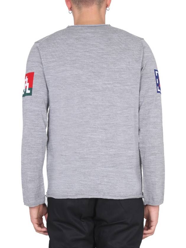 Invaders Long Sleeve Knit Long Sleeve T-Shirt Gray - COMME DES GARCONS - BALAAN 4