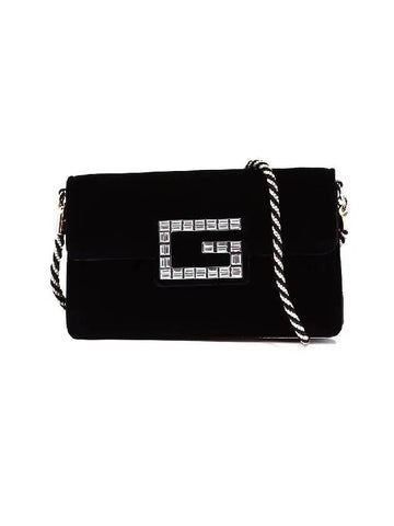 Women's Broadway Velvet Shoulder Bag Black - GUCCI - BALAAN 1