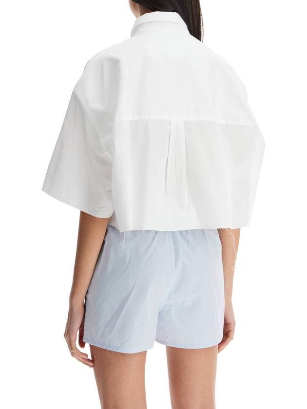 white oversized cotton shirt - HOMMEGIRLS - BALAAN 3