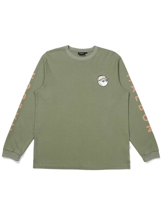 Bucket Logo Long Sleeve T-Shirt KHAKI MAN M3321PRL01KHK - MALBON GOLF - BALAAN 2