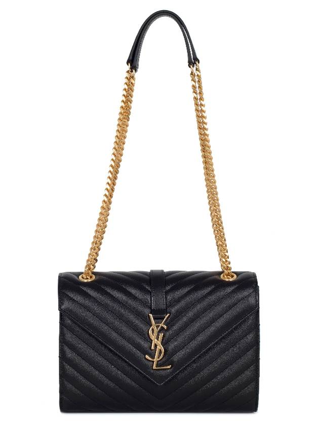 Monogram Envelope Satchel Bag 487206 BOW01 1000 Black - SAINT LAURENT - BALAAN 5