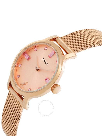 Timex Transcend X BCRF Quartz Crystal Pink Dial Ladies Watch TW2V52800 - TIMEX - BALAAN 2