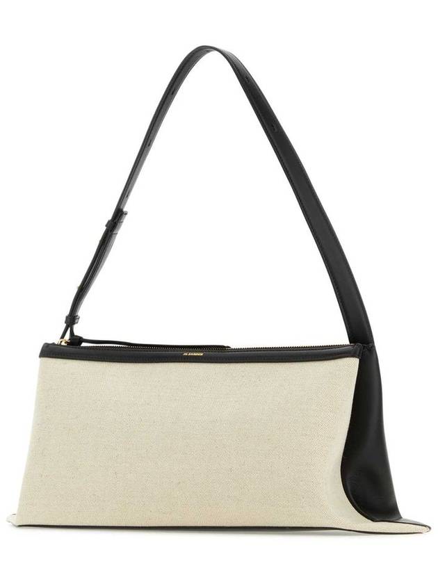 Empire Medium Square Cotton Shoulder Bag Ivory - JIL SANDER - BALAAN 3