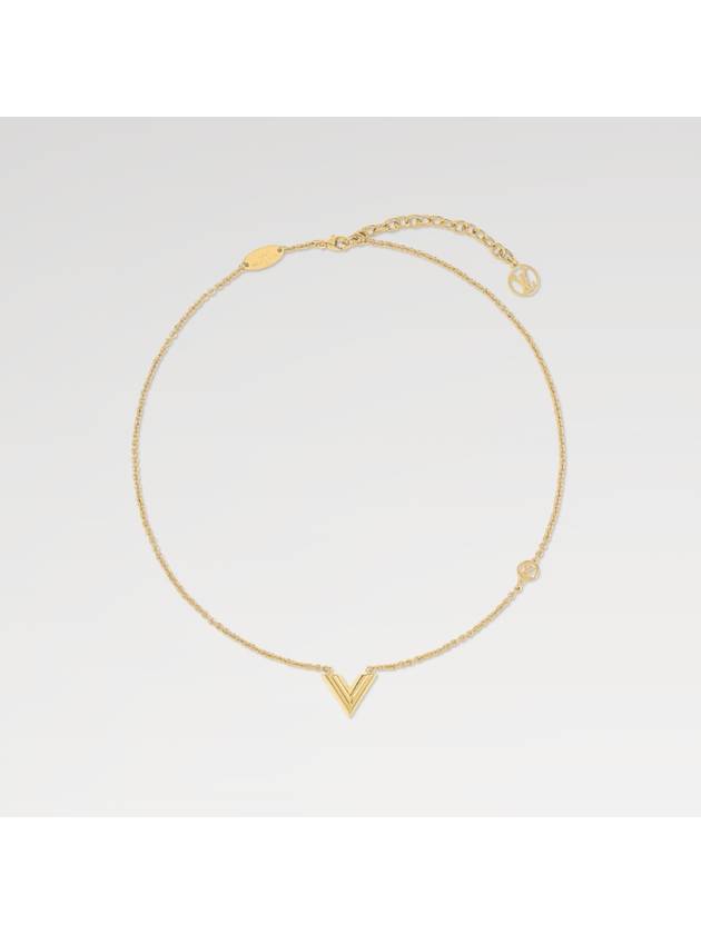 Essential V Necklace Gold - LOUIS VUITTON - BALAAN 4