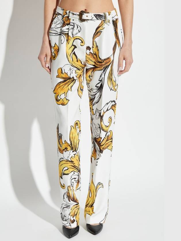 Versace Jeans Couture Patterned Trousers, Women's, White - VERSACE - BALAAN 3