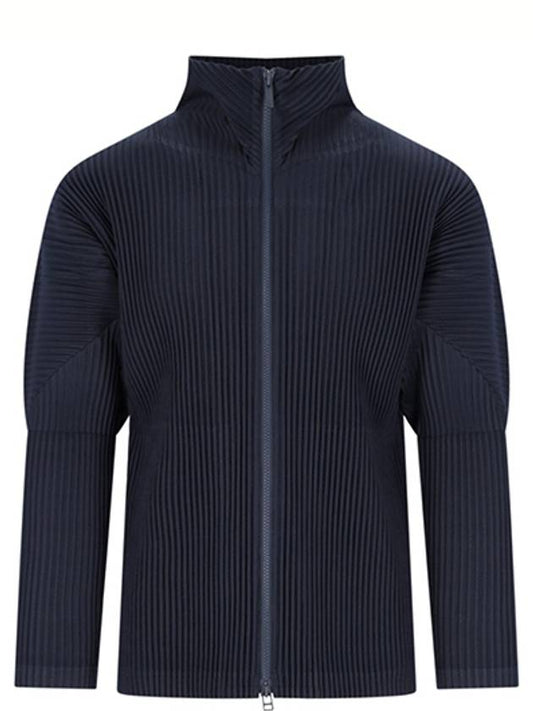 Pleated Full Zipper Cardigan Navy - ISSEY MIYAKE - BALAAN 2