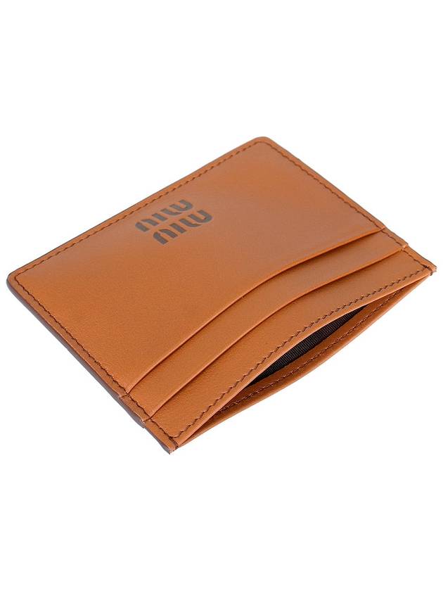 Leather Card Wallet Brown - MIU MIU - BALAAN 7