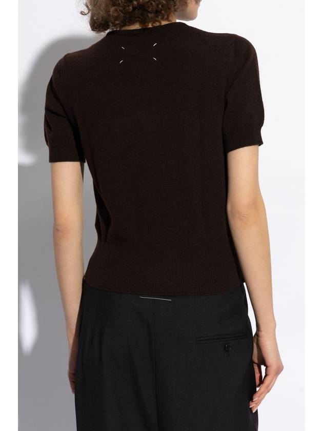 Maison Margiela Wool Top, Women's, Brown - MAISON MARGIELA - BALAAN 4