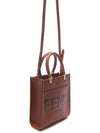 Soft Leather Mini Bag Brown - FENDI - BALAAN 4