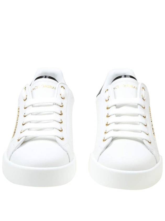 Women's Calfskin Nappa Portofino Sneakers White - DOLCE&GABBANA - BALAAN 4