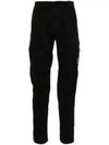 Stretch Sateen Ergonomic Lens Double Cargo Straight Pants Black - CP COMPANY - BALAAN 2