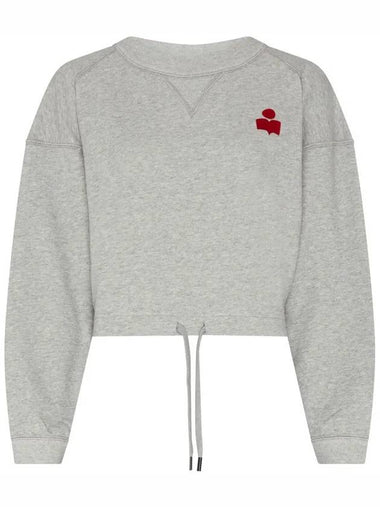 Margo Logo Crop Sweatshirt Grey - ISABEL MARANT - BALAAN 1