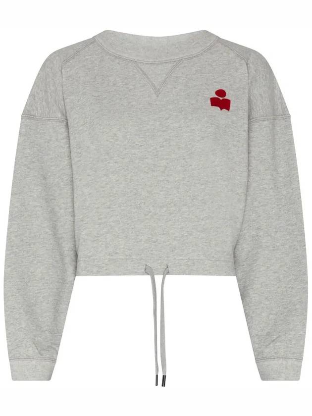 Margo Logo Crop Sweatshirt Grey - ISABEL MARANT - BALAAN 2