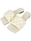 Padded Quilted Slippers Ivory - BOTTEGA VENETA - BALAAN 3