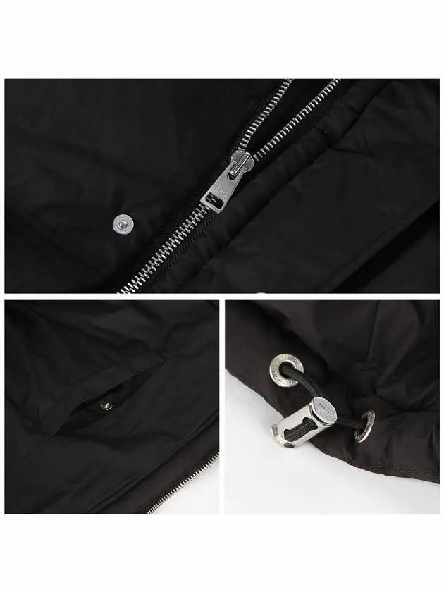 Oversized Nylon Puffer Down Jacket Black - AMI - BALAAN 7