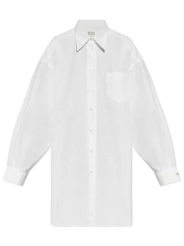 Oversized Long Sleeve Shirt Optical White - MAISON MARGIELA - BALAAN 2