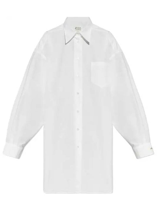 Oversized Long Sleeve Shirt Optical White - MAISON MARGIELA - BALAAN 2