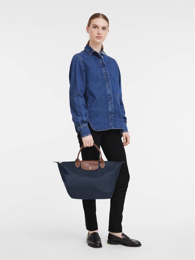 Le Pliage Medium Tote Bag Navy - LONGCHAMP - BALAAN.