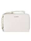 Logo Pocket Zipper Round Half Wallet White - JIL SANDER - BALAAN 1