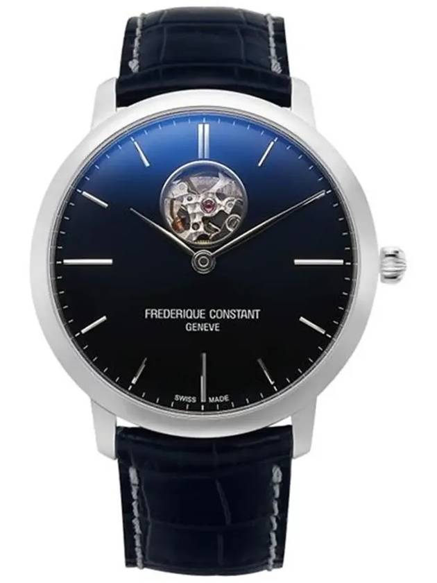 Slimline Heartbeat Automatic Watch Silver Navy - FREDERIQUE CONSTANT - BALAAN 5