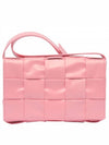 Cassette Intrecciato Small Leather Cross Bag Pink - BOTTEGA VENETA - BALAAN 1