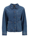 Nikkie Logo Denim Jacket Blue - A.P.C. - BALAAN 1