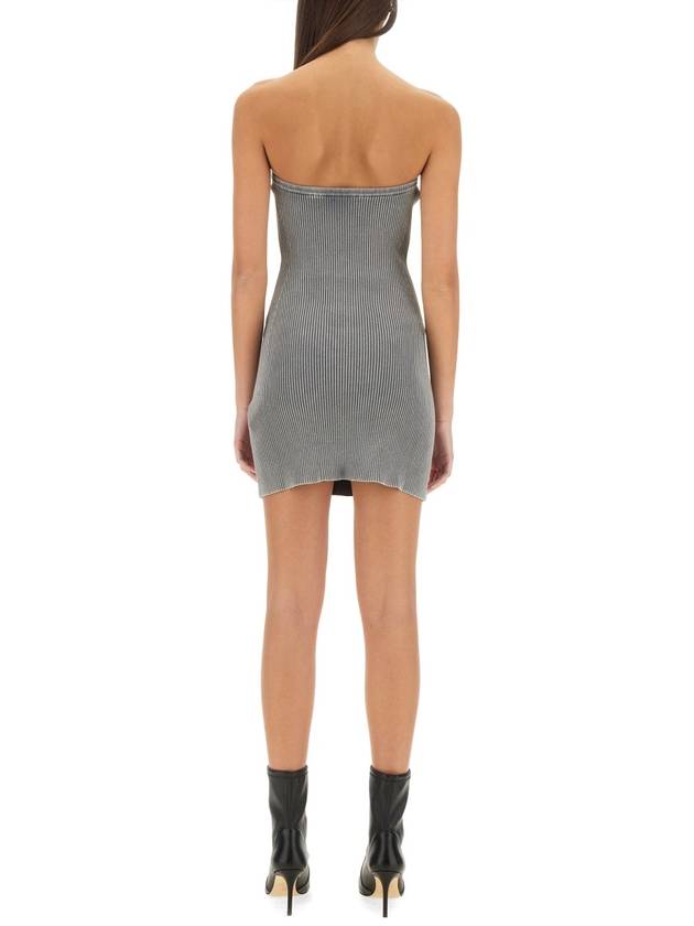 Women s M Scolo Logo Plaque Sleeveless Short Dress Gray - DIESEL - BALAAN 4